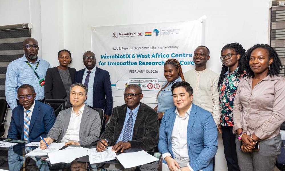 WACIRC–KNUST Signs MoU with MicrobiotiX to Advance Collaborative Research on Drug-Resistant Infections