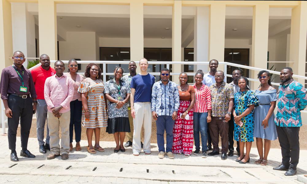 Professor Alexander Kabla at the Office of Grants and Research.