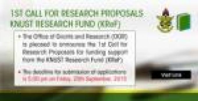 KNUST 1st Call for Research Proposals